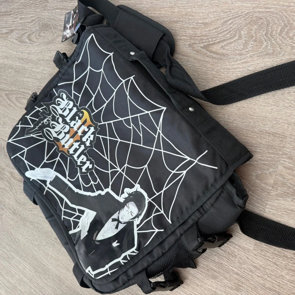 Black Butler II Claude Faustus Messenger Bag Gothic Spider Web Great Eastern NEW
